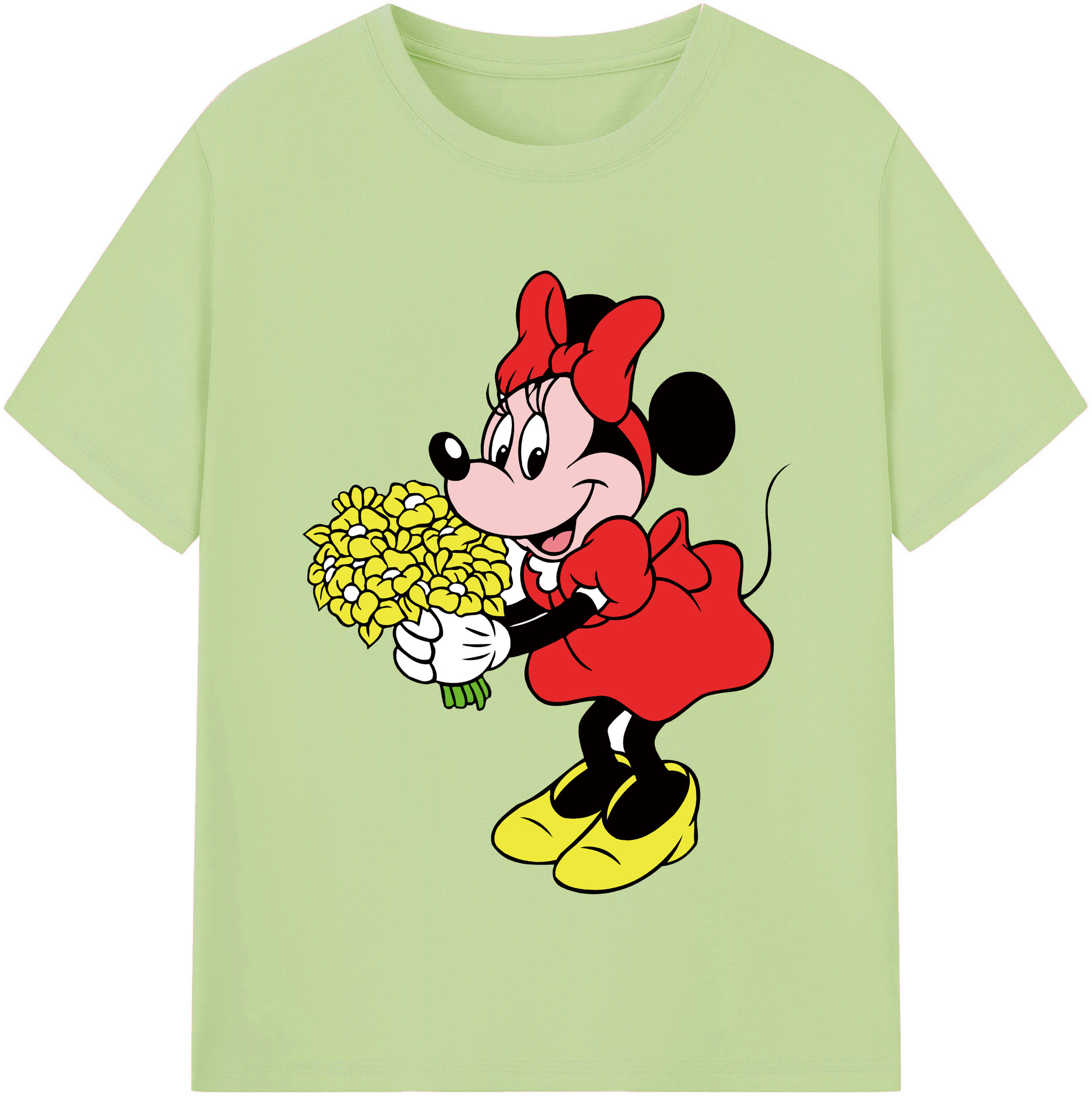 （画像用） ミッキーマウス Mickey Mouse 綿100％半袖Tシャツ（フロントプリント）